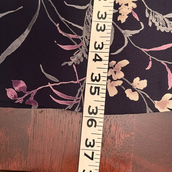 Dress Barn Y2K Floral Maxi Skirt 14/16 Navy Dark Fairy Cottage Office‎ Career - Picture 8 of 8